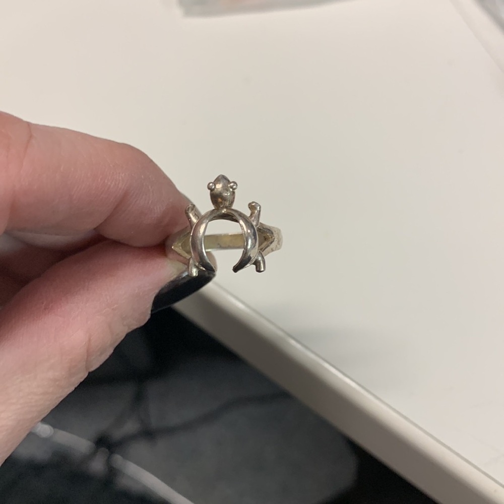 Interchangeable 17 stone 925 turtle ring - Picture 9 of 10